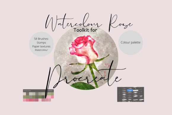 Download Watercolour Rose Procreate Toolkit - Premium Resources